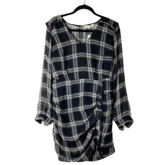 HEARTLOOM Anthea Plaid Sheath Faux Wrap Dress - Small - Picture 2 of 4